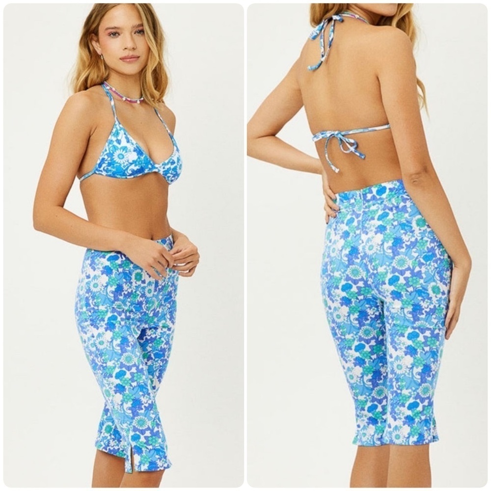 Frankie’s Bikinis | Retro 50s Murphy Floral Pedal Pusher Capri Pants | S